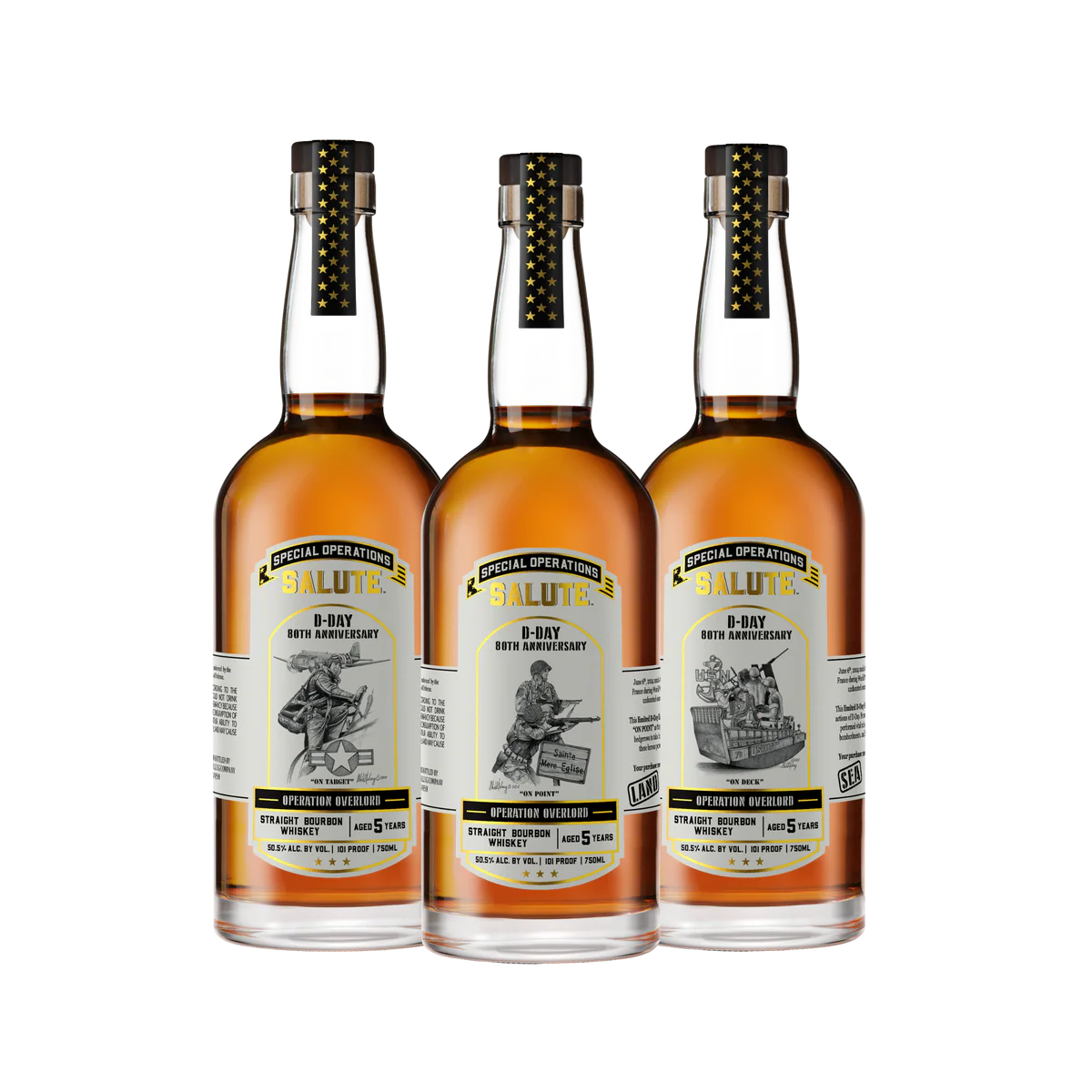 Special Operations Salute™ Whiskey - D-Day 80th Anniversary - 3 Bottle Set