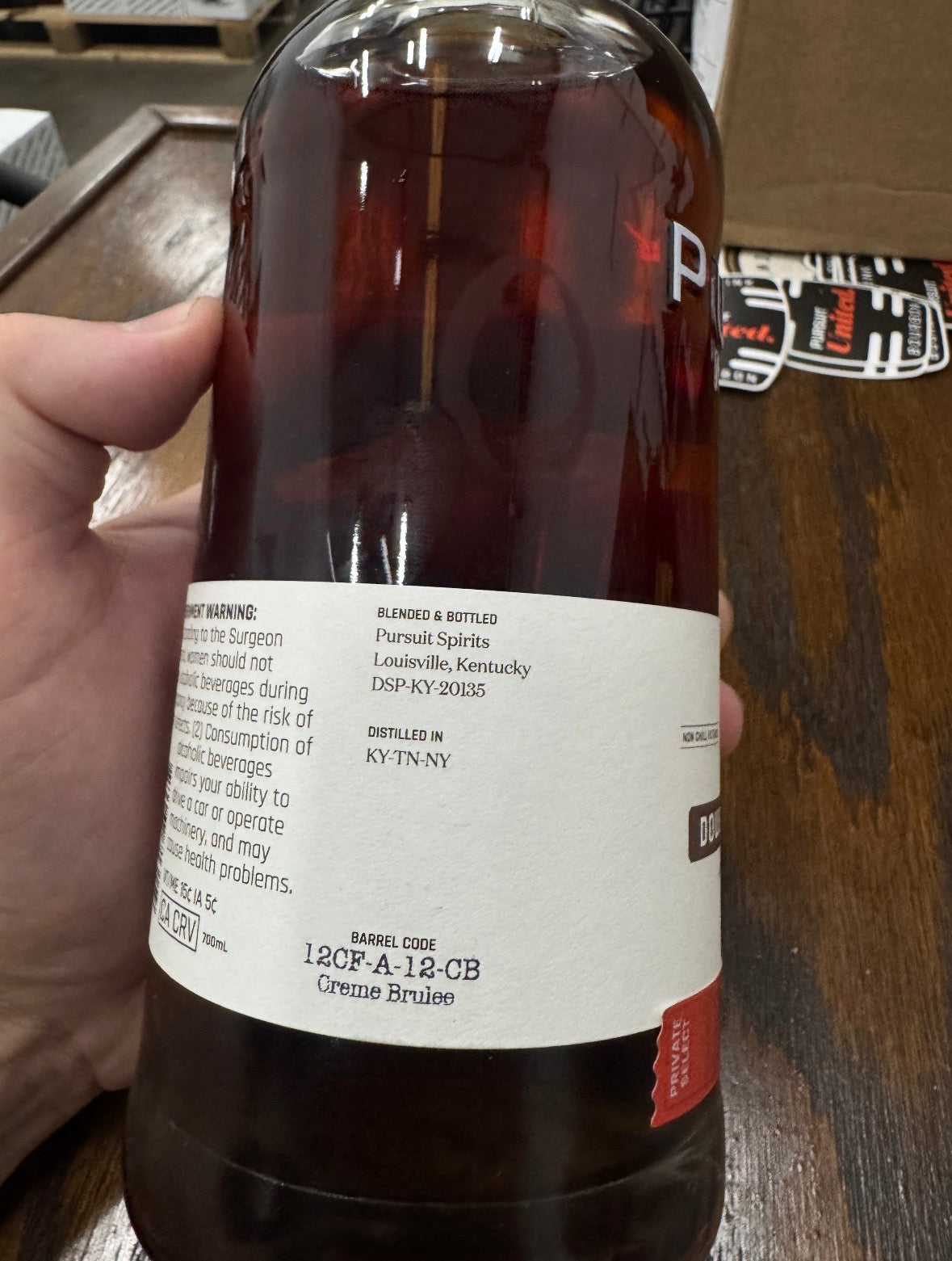 Pursuit Spirits United Double Oak Bourbon - Whiskey Bonded Patrons - Brulee Royale (Barrel 12CF-A-12-CB) *coming soon*