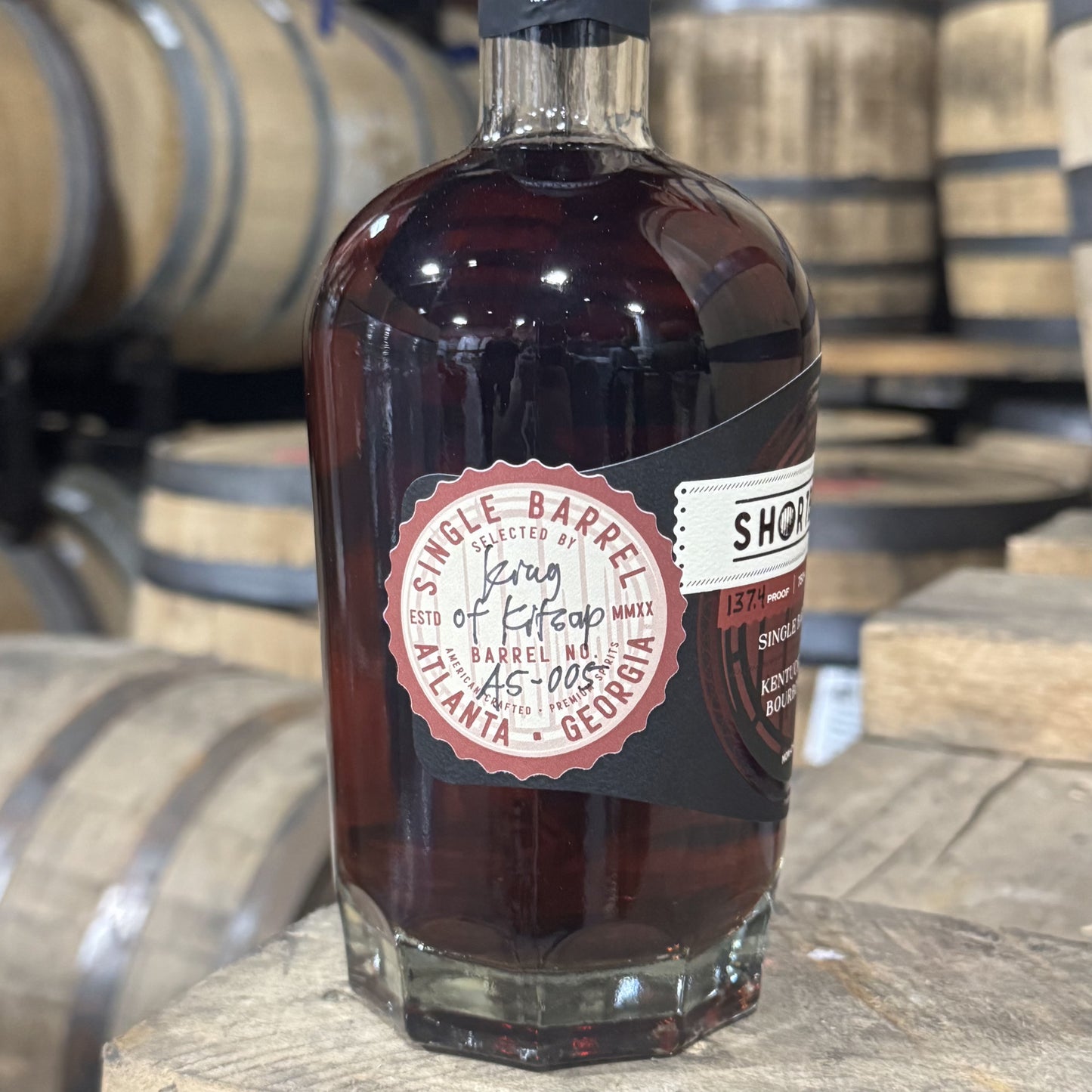 Shortbarrel OZ Tyler 7yr 10mo Single Barrel Bourbon 137.4p - Kitsap Whiskey Society Exclusive