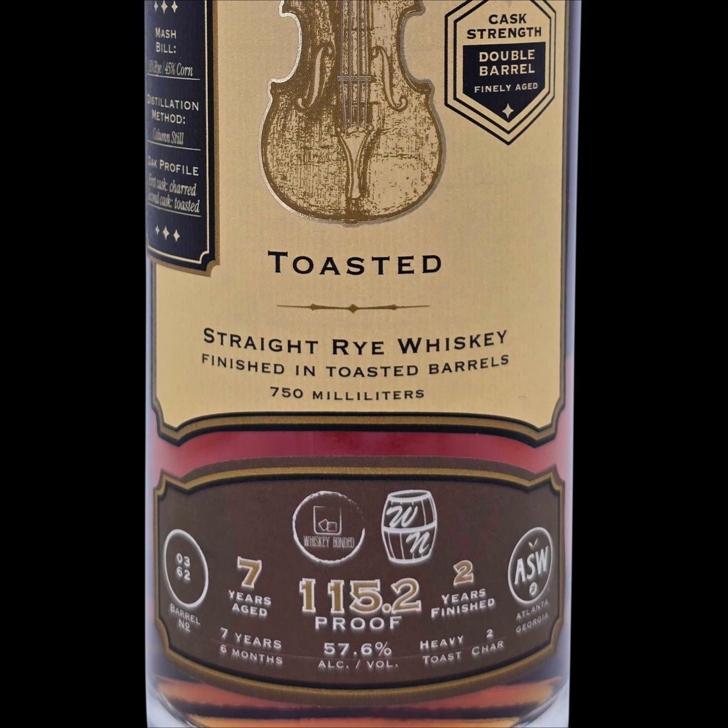 ASW Distillery Fiddler Toasted Rye — Whiskey Bonded × Whiskey Noobs Single Barrel