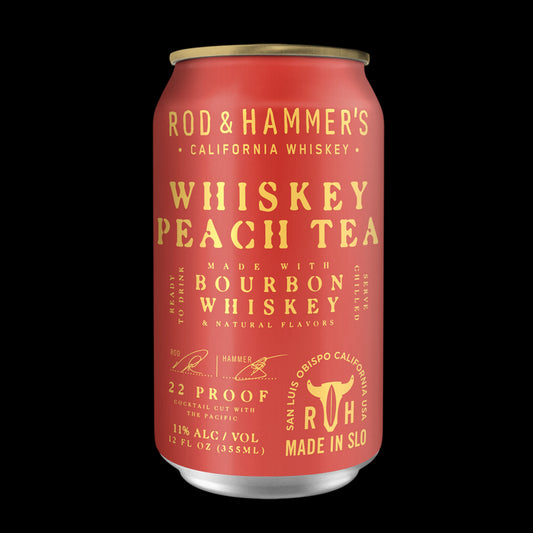 Rod & Hammer Whiskey Peach Tea Canned Cocktail 4 Pack