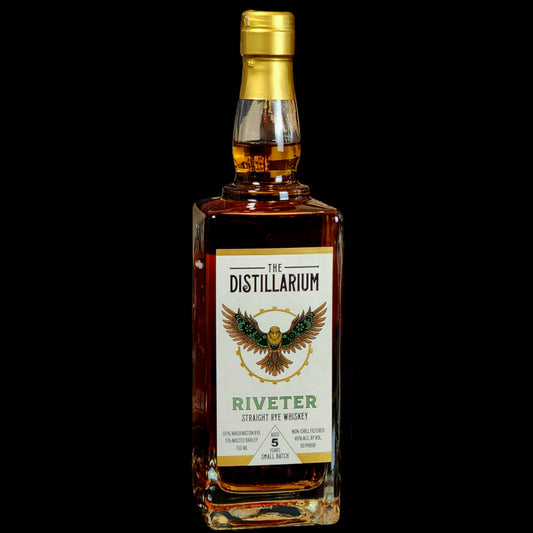 The Distillarium Riveter Straight Rye Whiskey Small Batch 5 year