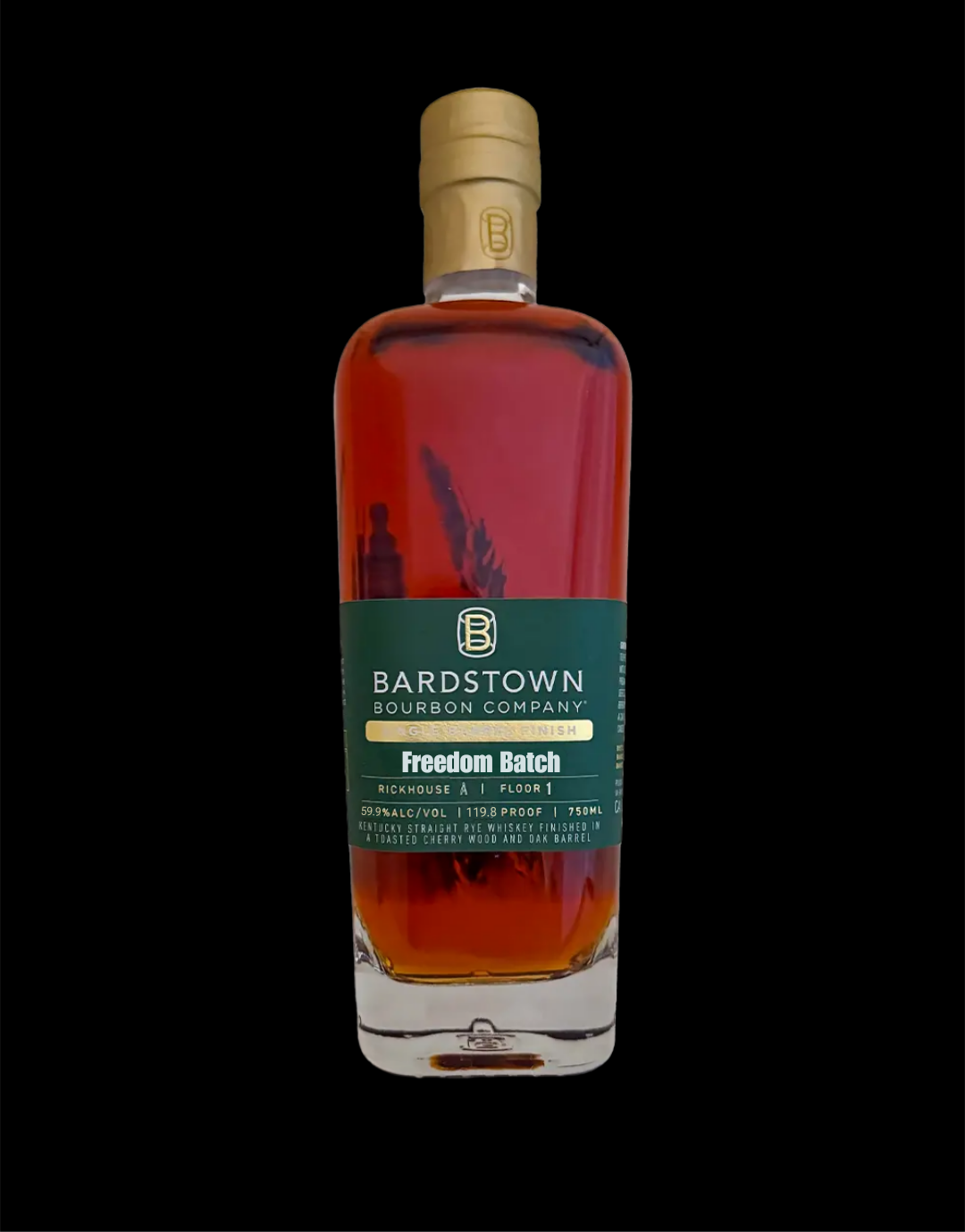 Bardstown Rye Single Barrel Cherry Wood Barrel Cask Strength "Freedom Batch"