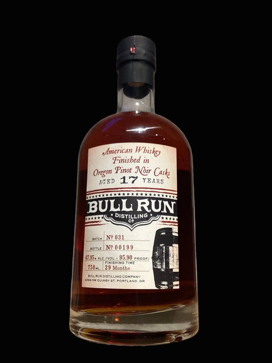 Bull Run Distilling Co American Whiskey Finished in Pinot Noir Casks 17 year
