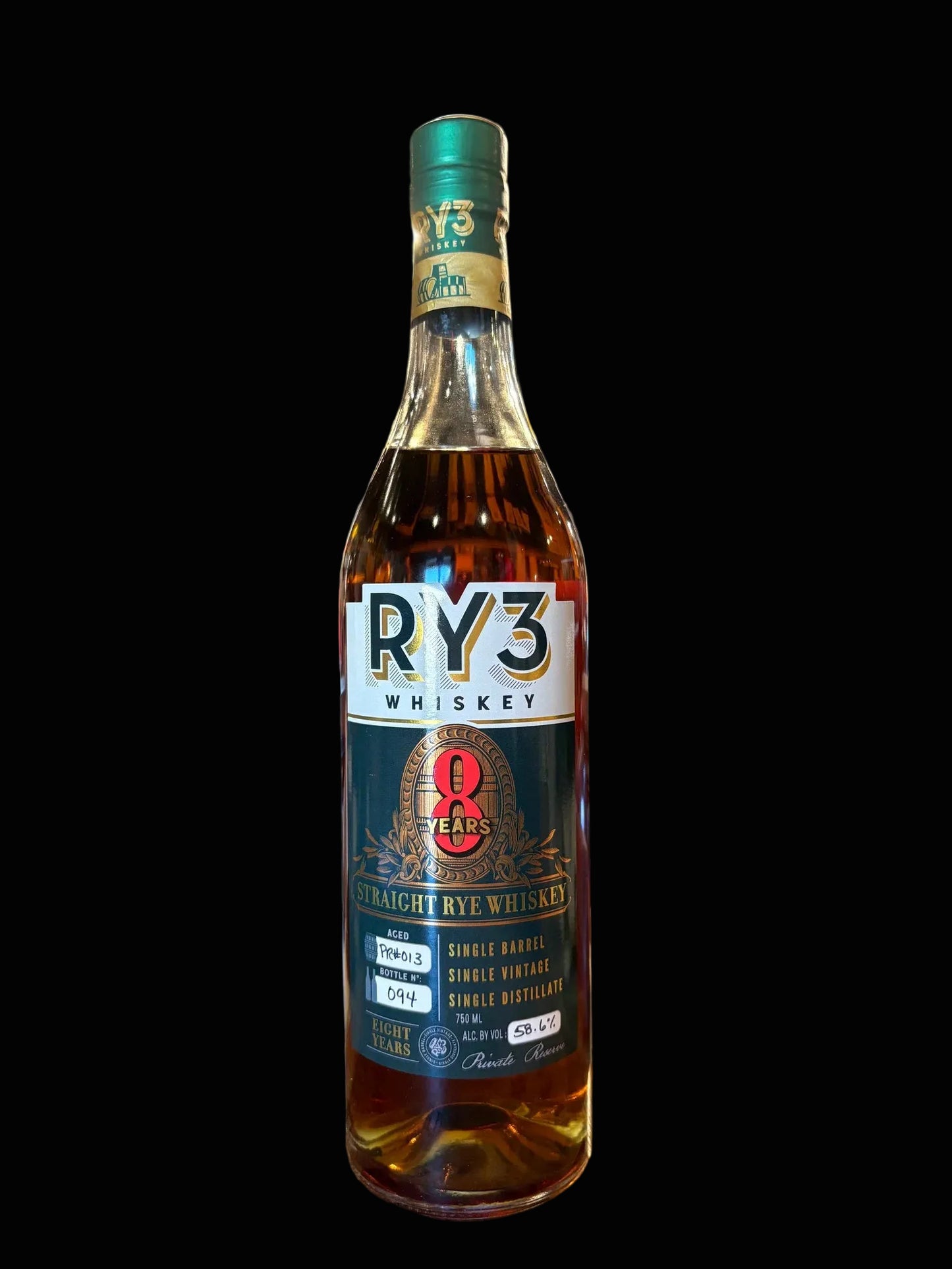 Ry3 8 Yr Straight Rye Cask Strength
