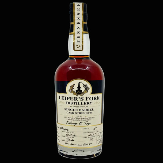 Leiper's Fork Single Barrel Cask Strength Bourbon Kitsap and Tap Selection