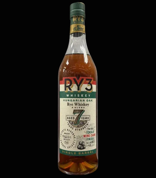 RY3 Whiskey Hungarian Oak 7 Year Tokaji Wine Cask Finish Single barrel