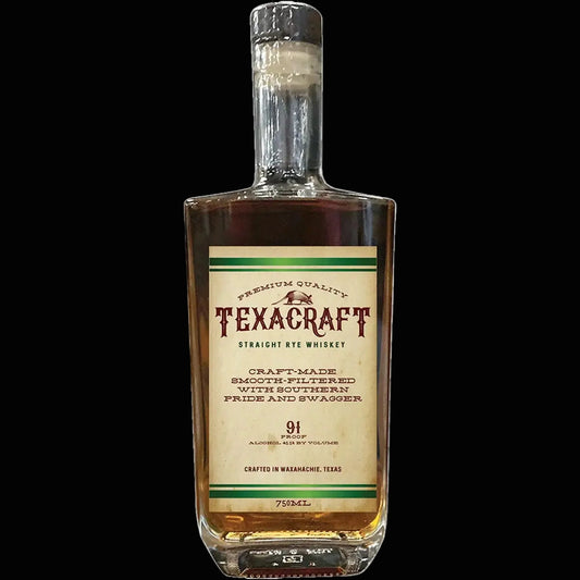 Texascraft straight Rye Whiskey 91 Proof