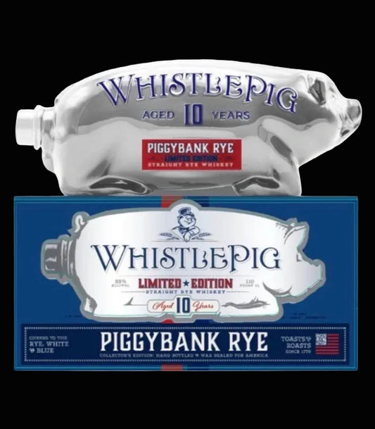 Whistlepig 10 Year Piggybank Rye, White, and Blue Limited Edition 1L