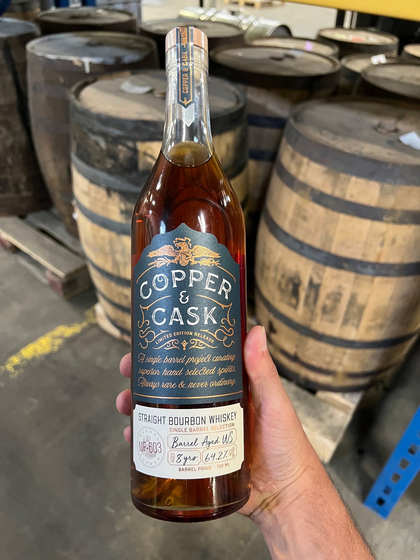 Copper & Cask 8-Year Straight Bourbon Whiskey Single Barrel Selection: MF-603
