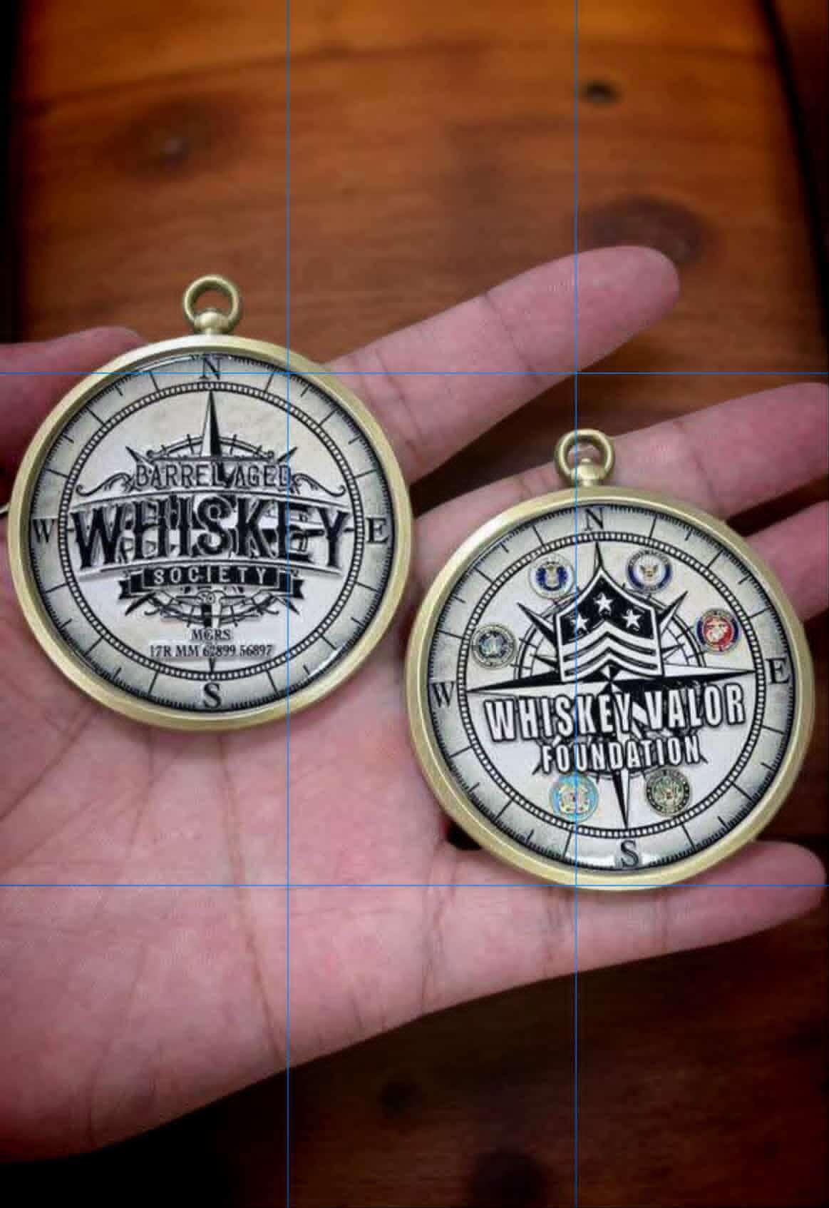 Whiskey Valor x BAWS Found North Season 005 Charity Barrel - Sticker and Challenge Coin